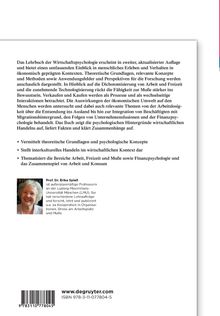 Ein Text beschreibt ein Lehrbuch der Wirtschaftspsychologie in seiner zweiten Auflage und dessen Inhalte und Autoren.