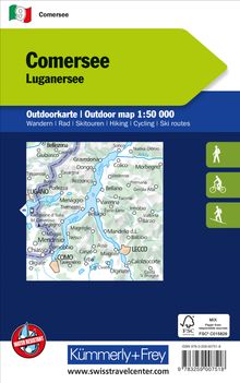 Kümmerly+Frey Outdoorkarte Lago di Como 1:50.000, Karten