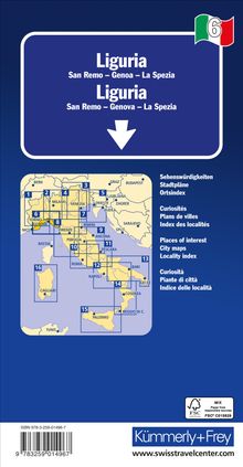 Ligurien Nr. 06 Regionalkarte Italien 1:200 000, Karten
