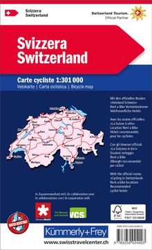 Kümmerly+Frey Velokarte Schweiz 1:301.000, Karten