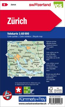 KuF Schweiz Radkarte 06 Zürich 1 : 60 000, Karten