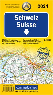 Schweiz 2024, Strassenkarte ACS 1:275'000, Karten