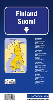 Kümmerly+Frey Strassenkarte Finnland 1:650.000, Karten