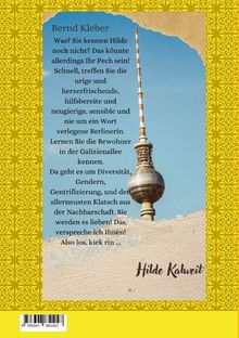 Text beschreibt eine Berliner Geschichte voller Diversität und Klatsch. Bild des Berliner Fernsehturms vor blauem Himmel.