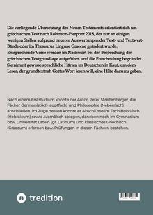 Peter Streitenberger: Das Neue Testament nach Robinson-Pierpont, Buch