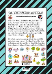 Wolfgang André: Craftbook - 100 Seiten Olympische Disziplinen - Lustige Motive - Witzige Aufgaben - Knifflige Rätsel - Sportarten, Buch