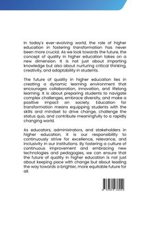 Nama: Educating for Transformation: The Future of Quality in Higher Education, Buch