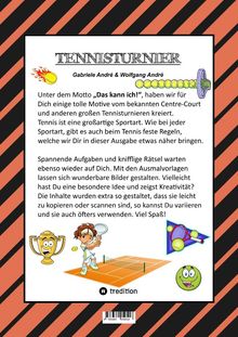 Wolfgang André: Craftbook - 100 Seiten - Super Tennis Malmotive - Knifflige Rätsel Und Aufgaben - Lernspiel - Word Champions Match, Buch