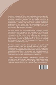 Bachman: The Surplus Women: Demographics, Dissent, and the Rise of the New Woman, Buch