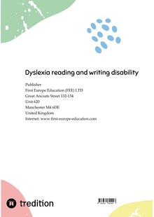 Nico Michaelis: Dyslexia reading and writing disability, Buch