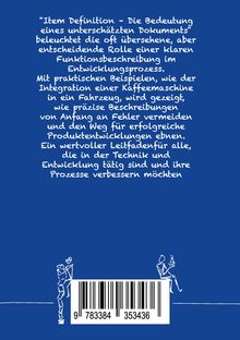 Andy Gudera: Item Definition - Bedeutung eines unterschätzten Dokuments, Buch