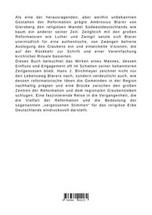 Hans J. Birchmeyer: Ambrosius Blarer: Ein Reformator im Schatten Luthers, Buch