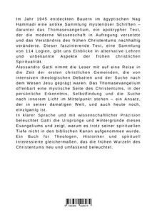 Alessandro Gatti: Das Thomasevangelium und seine Bedeutung für das frühe Christentum, Buch