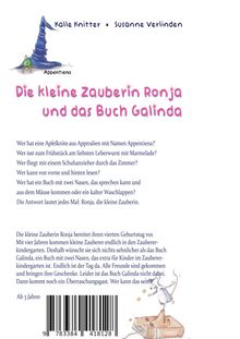 Buchtitel: "Die kleine Zauberin Ronja und das Buch Galinda". Illustration: Zauberhut und ein Zirkustier. Ab 3 Jahre.
