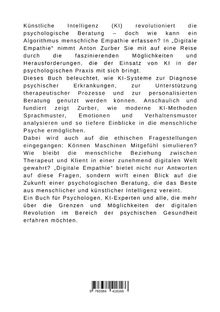 Anton Zurber: Digitale Empathie: Künstliche Intelligenz in der psychologischen Beratung, Buch