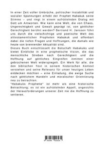 Bertrand H. Janssen: Habakuks Prophetie: Gerechtigkeit und Hoffnung in Zeiten der Not, Buch