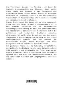 Gustav H. Honegger: Schweizer Spuren in der amerikanischen Geschichte, Buch