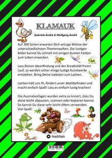 Wolfgang André: Mega Malbuch - 300 Seiten Klamauk - Witzig Tolle Ausmahlmotive - Lustige Themen - Tiere - Menschen - Fahrzeuge - Häuser, Buch