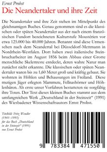 Ernst Probst: Die Neandertaler und ihre Zeit, Buch