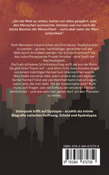 Zitat über das Opfer für die Weltrettung. Text über Ruth Bernsteins Träume, Zukunftsprojekt und Herausforderungen. ISBN unten.