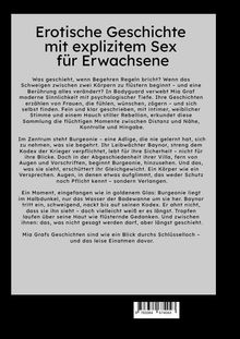 Text oben: "Erotische Geschichte mit explizitem Sex für Erwachsene". Darunter ein langer Text über Begehren und Intimität.
