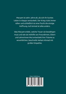 Texte über ein Mädchen namens Maryam, das Krieg und Flucht erlebt. Unten ein Preisaufdruck: "10,00 Euro".