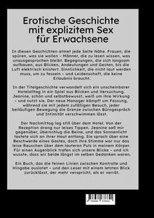 Erotische Geschichte mit explizitem Sex für Erwachsene. Beschreibung sinnlicher Erlebnisse in einem Hotel.