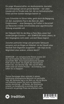 Ein junger Wissenschaftler, Journalist, Anthropologin und Mystiker erleben in "SEMIKOLON" eine Bedrohung durch technokratische Eliten.