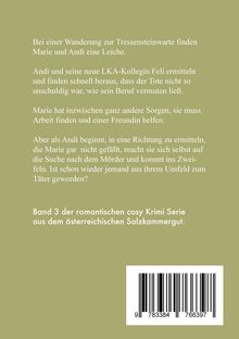 Text beschreibt einen Krimi in Österreich. Marie und Andi finden eine Leiche. Band 3 einer Serie. Barcode unten.