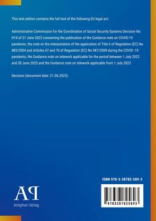 EU-Rechtsakte über Telearbeit und COVID-19. Datum: 21.06.2023. Blaues Design mit Verlag-Logo unten links.