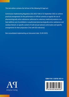 Text zur EU-Verordnung von 23.09.2022. ISBN 978-3-38782-852-8. Logo "AP Antiphon Verlag". Blaues Cover mit Farbverlauf.