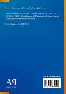Diese Ausgabe enthält den EU-Rechtsakt: Entscheidung (EU) 2021/104. Datum: 24.01.2020. Antiphon Verlag.