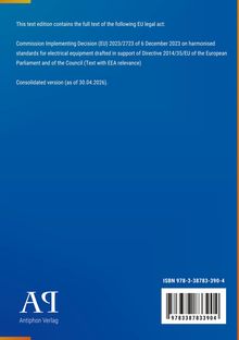 Text zu einer EU-Rechtsakte: 2023/2723 vom 6. Dez 2023. ISBN 978-3-38783-390-4. Oben blauer Hintergrund. Unten ein Logo.