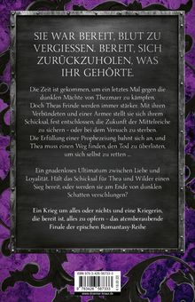 Text vor lilafarbener Kulisse: Sie war bereit, Blut zu vergießen. Bereit, sich zurückzuholen, was ihr gehörte.