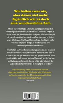 Großer gelber Text: „Wir hatten zwar nix, aber davon viel mehr. Eigentlich war es doch eine wunderschöne Zeit.”