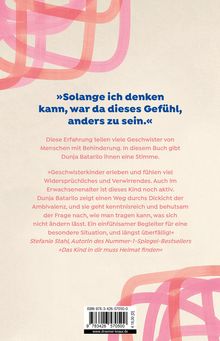 „Solange ich denken kann, war da dieses Gefühl, anders zu sein.“ Grafik mit rosa und roten Überlagerungen.