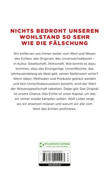 Wolf Lotter: Echt, Buch