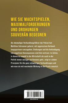 Text: "Wie Sie Machtspielen, Maximalforderungen und Drohungen souverän begegnen." Hintergrund: Braun-schwarze Farbverläufe.