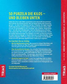 SO PURZELN DIE KILOS – UND BLEIBEN UNTEN. Ratgeber zur optimalen Nutzung von Abnehmspritze und Abnehmpille. Links roter TRIAS-Balken.