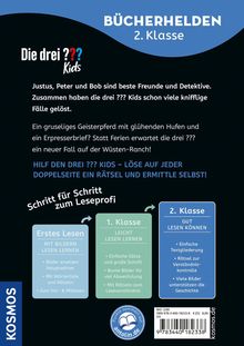 Werbung für "Die drei ??? Kids". Detektivgeschichte mit Rätseln für die 2. Klasse. Hinweise zur Leseförderung.