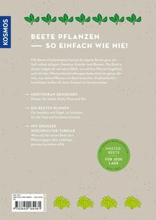 Text: "Beete pflanzen – so einfach wie nie!" Oben grüne Blätter, unten Salat. Rechter Kreis: "Muster-Beete für jede Lage seit 1822."