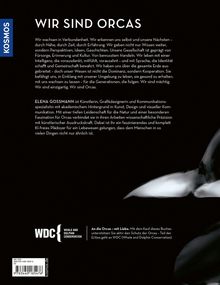 Text: "Wir sind Orcas", "An die Orcas - mit Liebe". Schwarzer Hintergrund, weißer Text, Orcaflügel sichtbar.