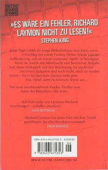 Richard Laymon: Das Spiel, Buch