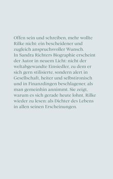 Sandra Richter: Rainer Maria Rilke oder Das offene Leben, Buch