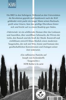 Klaus Modick: Fahrtwind, Buch