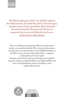 Ralph Giordano: Erinnerungen eines Davongekommenen, Buch