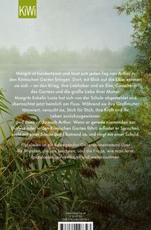 Text beschreibt einen bewegenden Generationenroman "Flusslinien". Hintergrund zeigt Schilfpflanzen an einem Fluss. grünes Logo "KiWi".