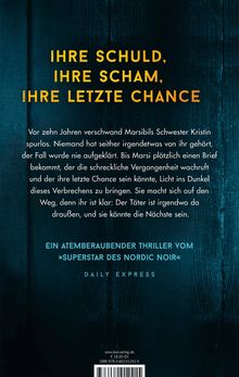 "Ihre Schuld, Ihre Scham, Ihre letzte Chance." Ein spannender Text über ein ungelöstes Verbrechen und drohende Gefahr.
