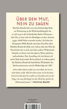 ÜBER DEN MUT, NEIN ZU SAGEN: Bericht über Matthias Brandts Rede 2025, Widerstand, Hitler-Attentat und politische Reflexionen.