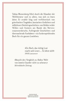 Tobias Blumenberg: Der Lesebegleiter, Buch